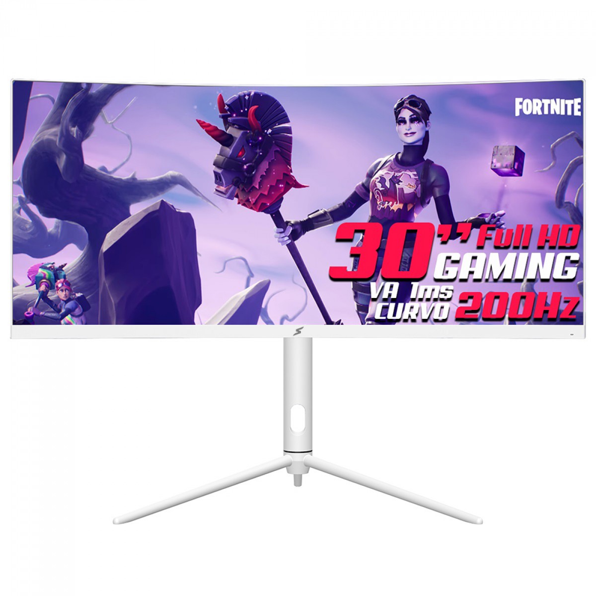 Imagem da oferta Monitor Gamer SuperFrame Elegance Series, White, 30 pol, Curvo, UltraWide, Full HD, VA, 1ms, 200Hz, FreeSync, HDMI/DP, SFEF-3015