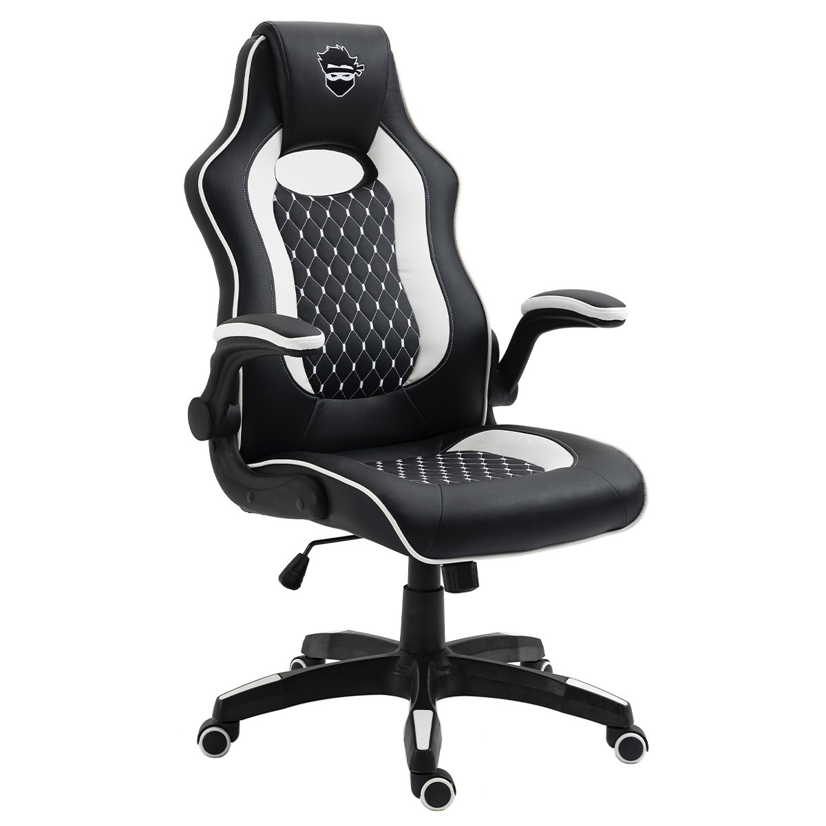 Imagem da oferta Cadeira Gamer Ninja Twilight, Altura Ajustável, Preto e Branco