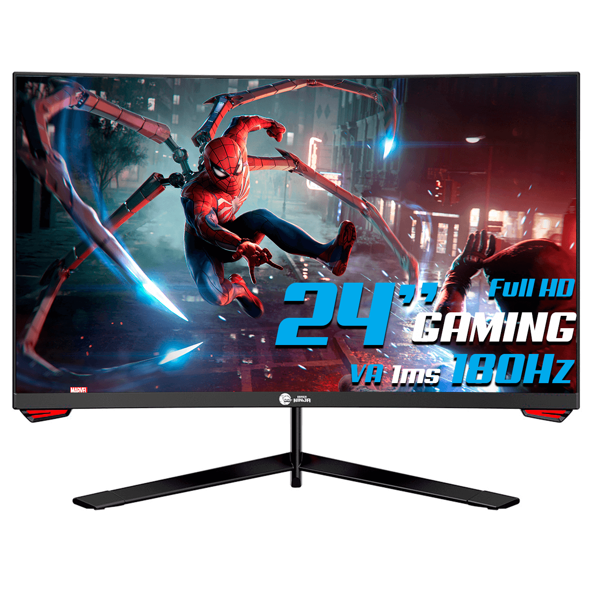 Imagem da oferta Monitor Gamer Ninja Sharingan, 24 Pol, Curvo, Full HD, 1ms, 180Hz, HDMI/DP, MGN-003-24S V2