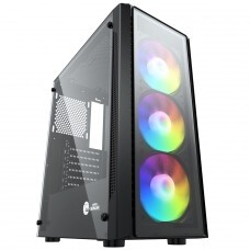 Imagem Gabinete Gamer Ninja FÚRIA RGB Mid Tower Vidro Temperado ATX Sem Fonte Com 3 Fans