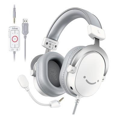 Imagem da oferta Headset Gamer Fifine H9, Som Surround 7.1, USB - Branco