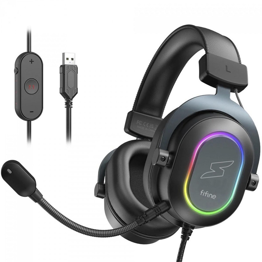 Imagem da oferta Headset Gamer Fifine SuperFrame Edition SFH6, 7.1 Surround - Preto