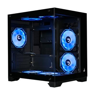 Imagem da oferta Gabinete Gamer Rise Mode Galaxy Glass M Mini, M-ATX, Lateral e Frontal em Vidro Temperado, Preto