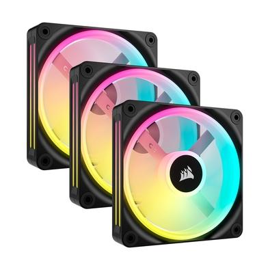 Imagem da oferta Kit Cooler FAN 3 Unidades Corsair iCUE LINK QX120, 120mm, RGB, Preto 