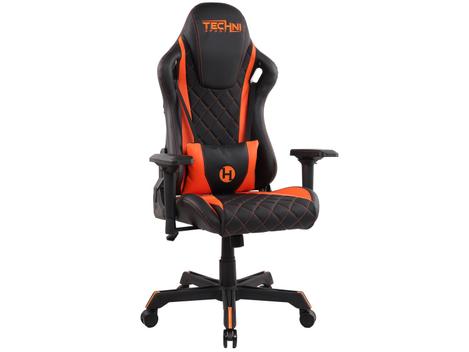 Imagem da oferta Cadeira Gamer Techni Sport Reclinável Giratória - Preta e Laranja