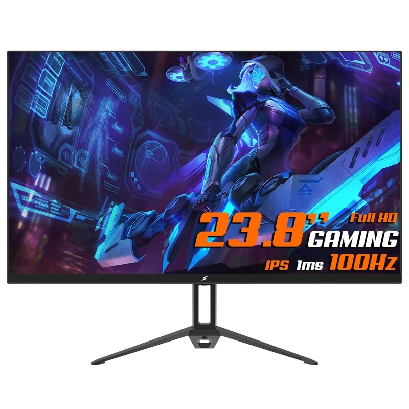 Imagem Monitor Gamer SuperFrame View 23.8 Pol Full HD IPS 1ms 100Hz HDMI/VGA SFVFB-24100-FHD