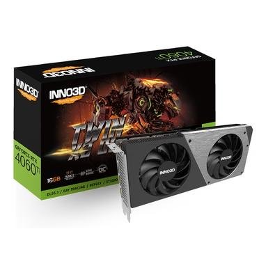 Imagem da oferta Placa de Vídeo RTX 4060 Ti Twin X2 OC Inno3D NVIDIA GeForce, 16Gb GDDR6, Dual fan, DLSS, Ray Tracing, G-Sync