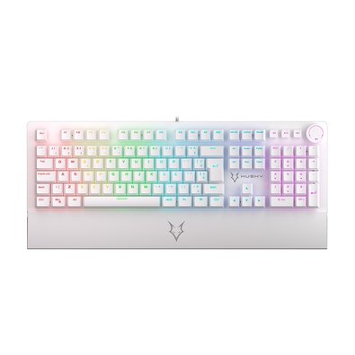 Imagem da oferta Teclado Mecânico Gamer Husky Anchorage Full Size, Branco, ABNT2, RGB, Switch Gateron Red 