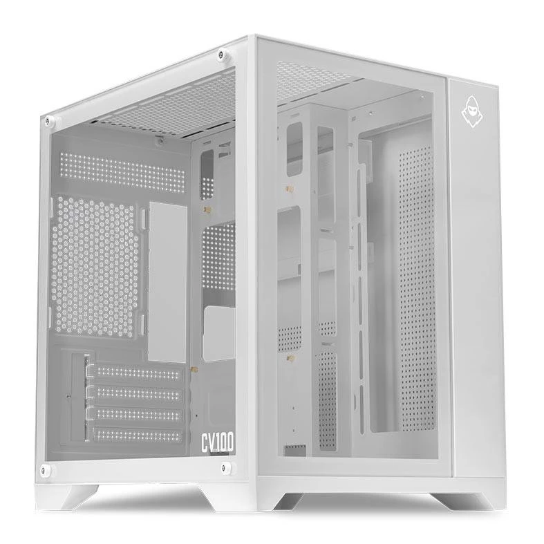 Imagem da oferta Gabinete Gamer Mancer CV100, Mid-Tower, Lateral De Vidro, Branco
