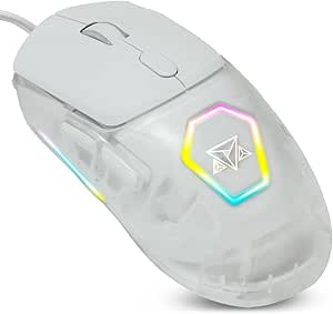 Imagem da oferta Mouse Gamer RGB Profissional Adamantiun Flex M12 Branco Customizável com Mouse Pad