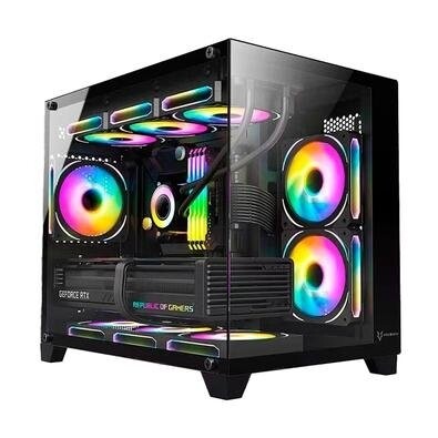 Imagem da oferta Gabinete Gamer Husky Dome GN210 Mini Tower M-ATX Lateral e Frontal em Vidro Preto - HGN210PT