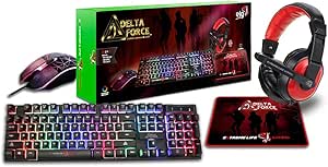 Imagem da oferta Combo Gamer Mouse + Teclado + Headset + Mousepad Delta Force - ELG CGDF41