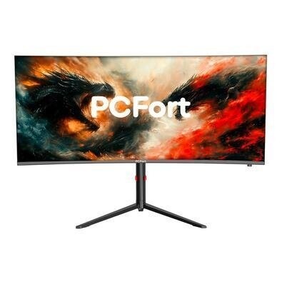 Imagem da oferta Monitor Gamer Curvo Concórdia Pcfort 34" QHD 165Hz 1Ms HDR 99% sRGB FreeSync/Gsync 2x Display Port 2x HDMI Alto Falante