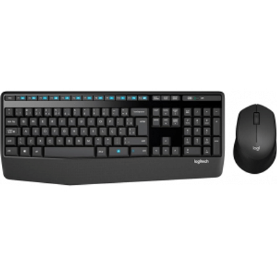 Imagem Combo Teclado e Mouse sem fio Logitech MK345 com Teclado com Apoio para as Mãos e Mouse Destro Conexão USB Pilhas Inclusas e Layout ABNT2