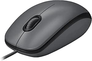 Imagem da oferta Mouse com fio USB Logitech M100 com Design Ambidestro e Facilidade Plug and Play - Cinza