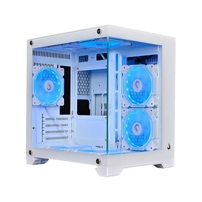 Imagem da oferta Gabinete Gamer Rise Mode Galaxy Glass M Mini, M-ATX, Lateral e Frontal em Vidro Temperado, Branco