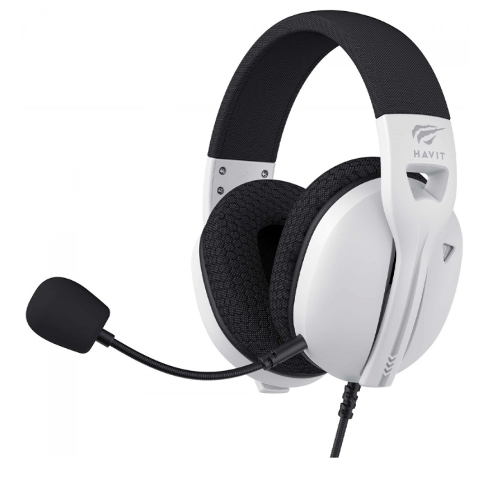 Imagem da oferta Headset Gamer Havit Fuxi-H5d White, 3.5mm, Drivers de 50mm, Branco