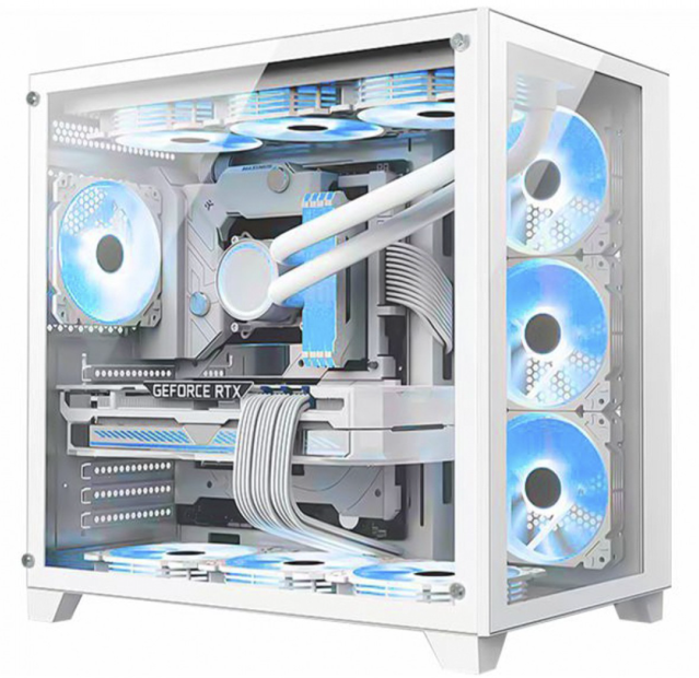 Imagem da oferta Gabinete Gamer K-MEX Space ATX, Mid Tower, Vidro Temperado, ATX, White, Sem Fonte, Sem Fan