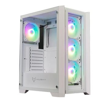 Imagem da oferta Gabinete Gamer Husky Dome 100, Mid Tower, ATX, Lateral e Frontal em Vidro, Branco