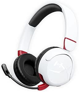 Imagem da oferta Headset sem Fio Kids HyperX Cloud Mini - Branco e Vermelho