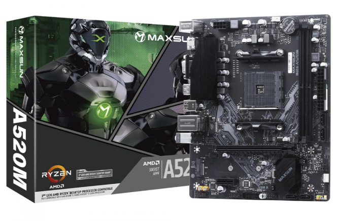 Imagem Placa Mãe MAXSUN A520M MS-Challenger, Chipset A520, AMD AM4, mATX, DDR4