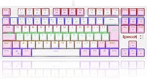 Imagem da oferta TECLADO GAMER REDRAGON DAKSA BRANCO E ROSA COM SWITCH MARROM