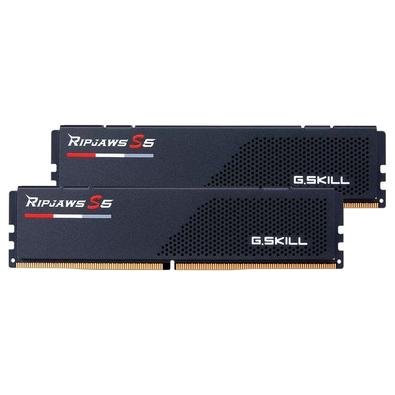 Imagem Memória RAM G.Skill Ripjaws S5 Series 32GB (2x16GB), DDR5, 6000MHz, 288-Pin, Intel XMP, Preto