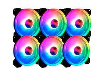 Imagem da oferta KIT 6 COOLER RGB FAN 120MM (12CM) DUPLA FACE PARA GABINETE