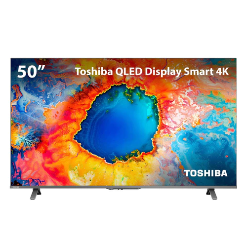 Imagem da oferta Smart TV Toshiba QLED 50" 4K 50C450NS Google TV 3 HDMI 2 USB Wi-Fi - TB059E