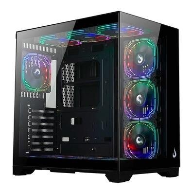 Imagem da oferta Gabinete Gamer Rise Mode Galaxy Glass Standard V2 Mid Tower ATX Lateral e Frontal em Vidro Temperado Com 10 Ventoinhas P