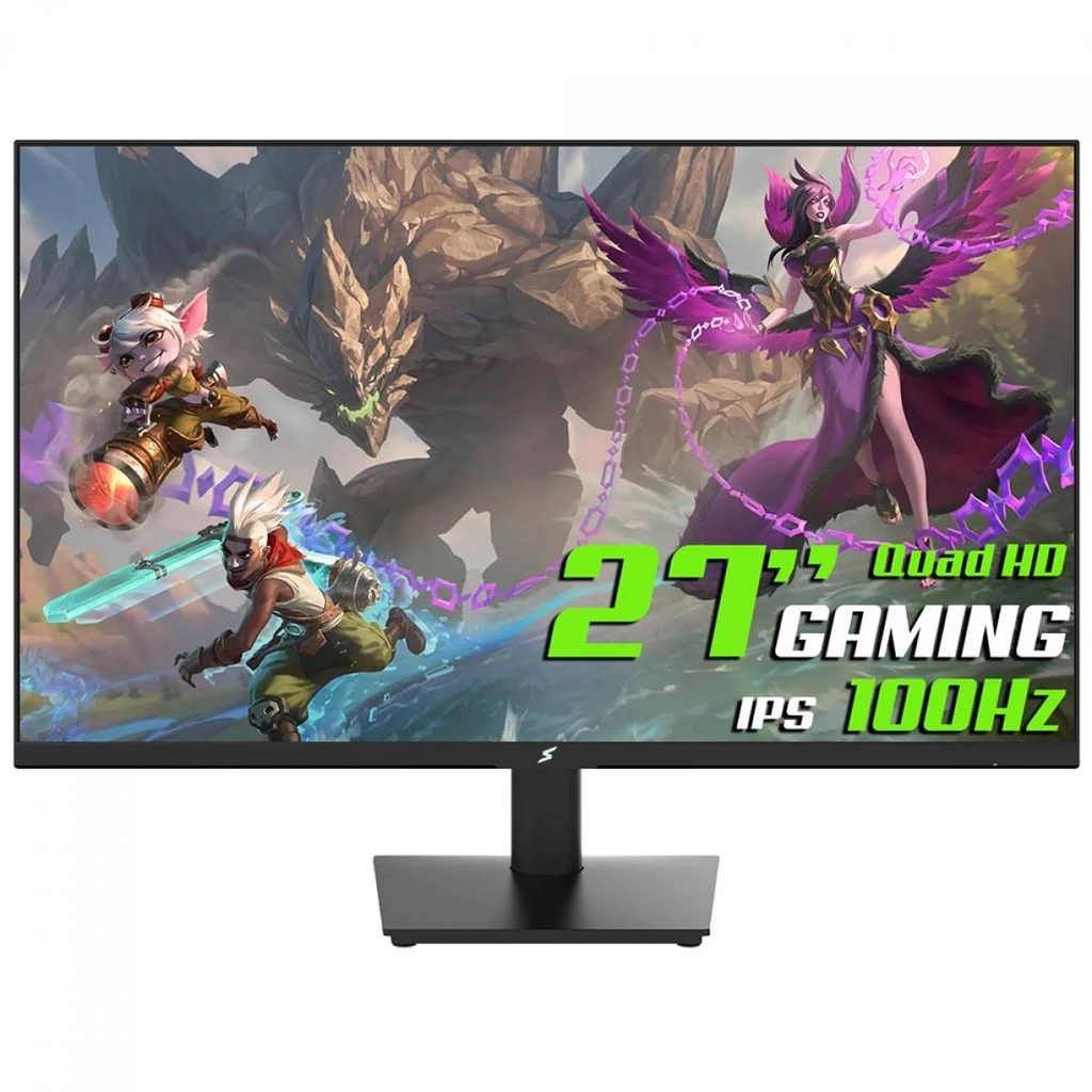 Imagem da oferta Monitor Gamer SuperFrame Vision, 27 Pol, Quad HD, IPS, 100Hz, HDR, FreeSync, HDMI/DP