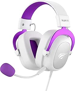 Imagem Headset Gamer Havit HV-H2002d PC/PS4/PS5/Xbox - Roxo e Branco
