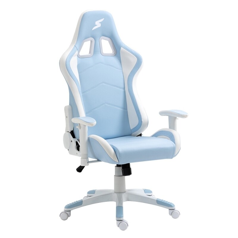Imagem da oferta Cadeira Gamer SuperFrame Mage Reclinável Azul e Branco