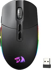 Imagem da oferta Mouse sem fio Redragon Invader Pro - Preto