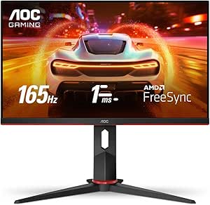 Imagem Monitor Gamer AOC Hero 23,8" 165Hz 1ms Ajuste de Altura 24G2S/BK