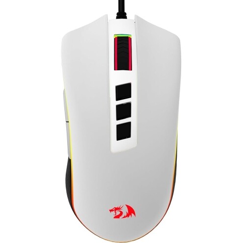 Imagem Mouse Gamer Redragon Cobra V2 Special Edition Cypher Branco e Preto RGB M711A-RGB