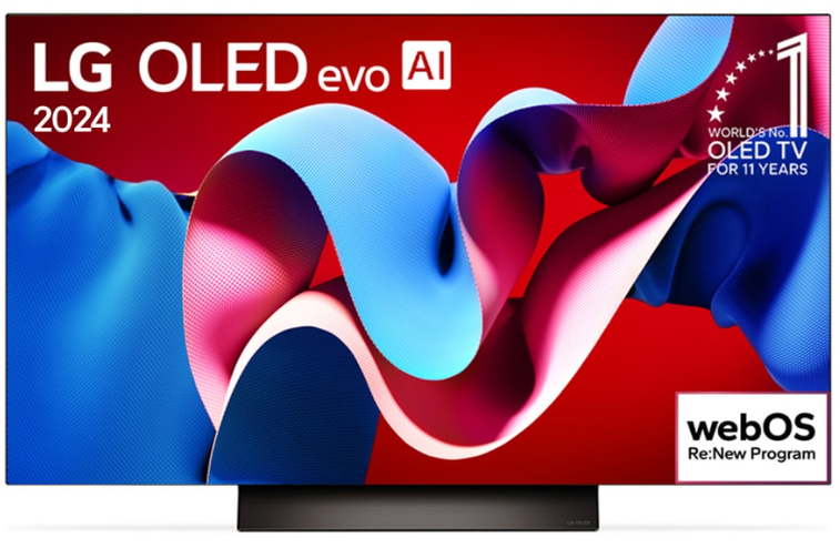 Imagem Smart TV LG 55" OLED evo C4 4K 144hz