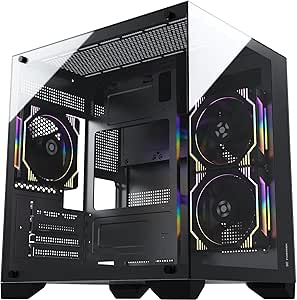 Imagem Gabinete Gamer Clarity Preto Lateral Vidro Fortrek
