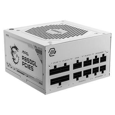 Imagem Fonte MSI MAG A850GL, 850W, 80 Plus Gold, Modular, PFC Ativo, Branco - MAG A850GL PCIE5 WHITE