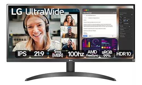 Imagem Monitor LG Ultrawide 29" Full Hd IPS 100hz HDR10 29WQ500B-B