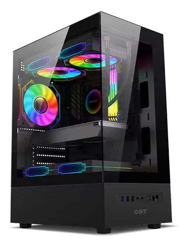 Imagem Gabinete Gamer GBT X500mb Com 3 Fans Rgb Com Vidro Temperado