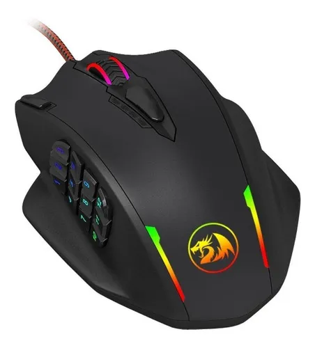 Imagem Mouse Gamer Redragon Impact M908 Rgb 12400dpi Cor Preto