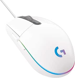 Imagem Mouse Gamer Logitech G203 RGB, 8.000 DPI – Branco