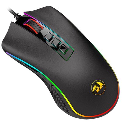 Imagem Mouse Gamer Redragon Cobra, Com Fio, Chroma RGB, 10000DPI, 7 Botões Programáveis, Preto 