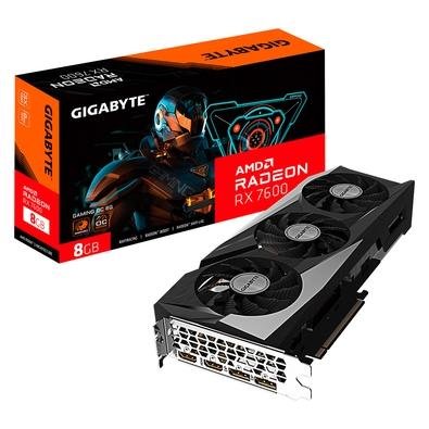 Imagem Placa de Vídeo RX 7600 GAMING OC 8G AMD Radeon Gigabyte, 8GB, GDDR6, 128bits, RGB - GV-R76GAMING OC-8GD