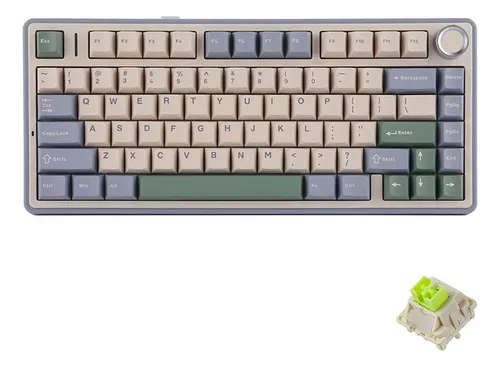 Imagem Teclado Sem Fio RGB Classroom F75 Layout EUA - Verde Cedro