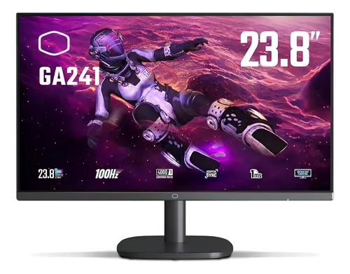 Imagem Monitor Gamer Cooler Master GA241 1080p VA 100Hz 1ms HDMI - Preto