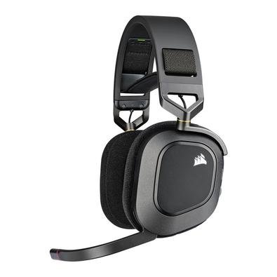 Imagem Headset Gamer Sem Fio Corsair HS80 Premium, RGB, Surround, Dolby Atmos, Wireless, Drivers 50mm, Preto