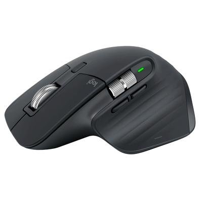 Imagem Mouse Sem Fio Logitech MX Master 3S, 8000 DPI, Bluetooth, USB, para Uso em Qualquer Superfície, Clique Silencioso, Grafite