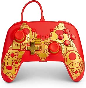Imagem Controle com fio Power A para Nintendo Switch - Mario Gold M